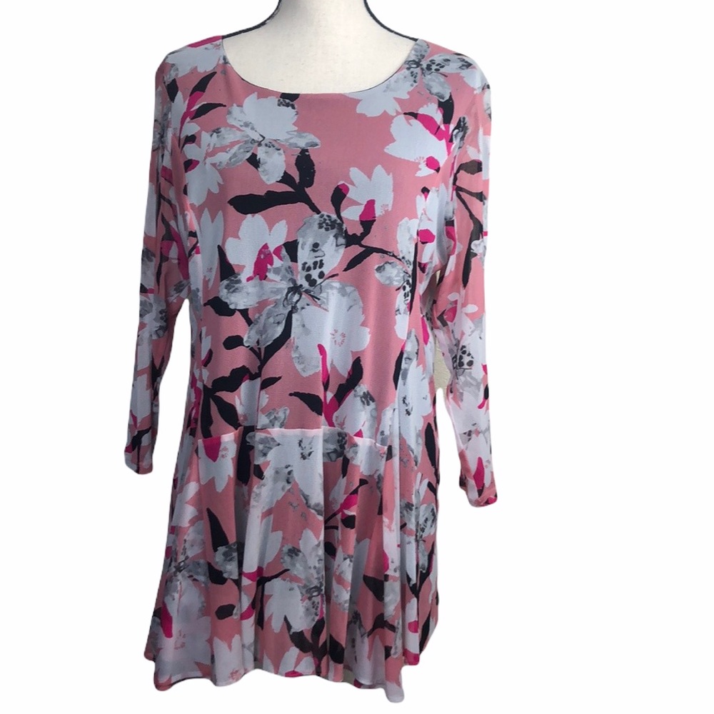 Alfani XL Floral Ruffle Top